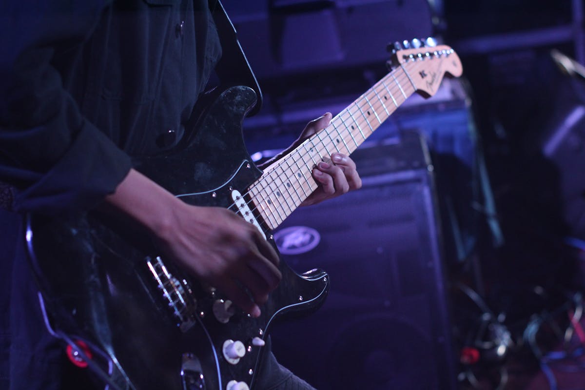 Guitarist playing guitar