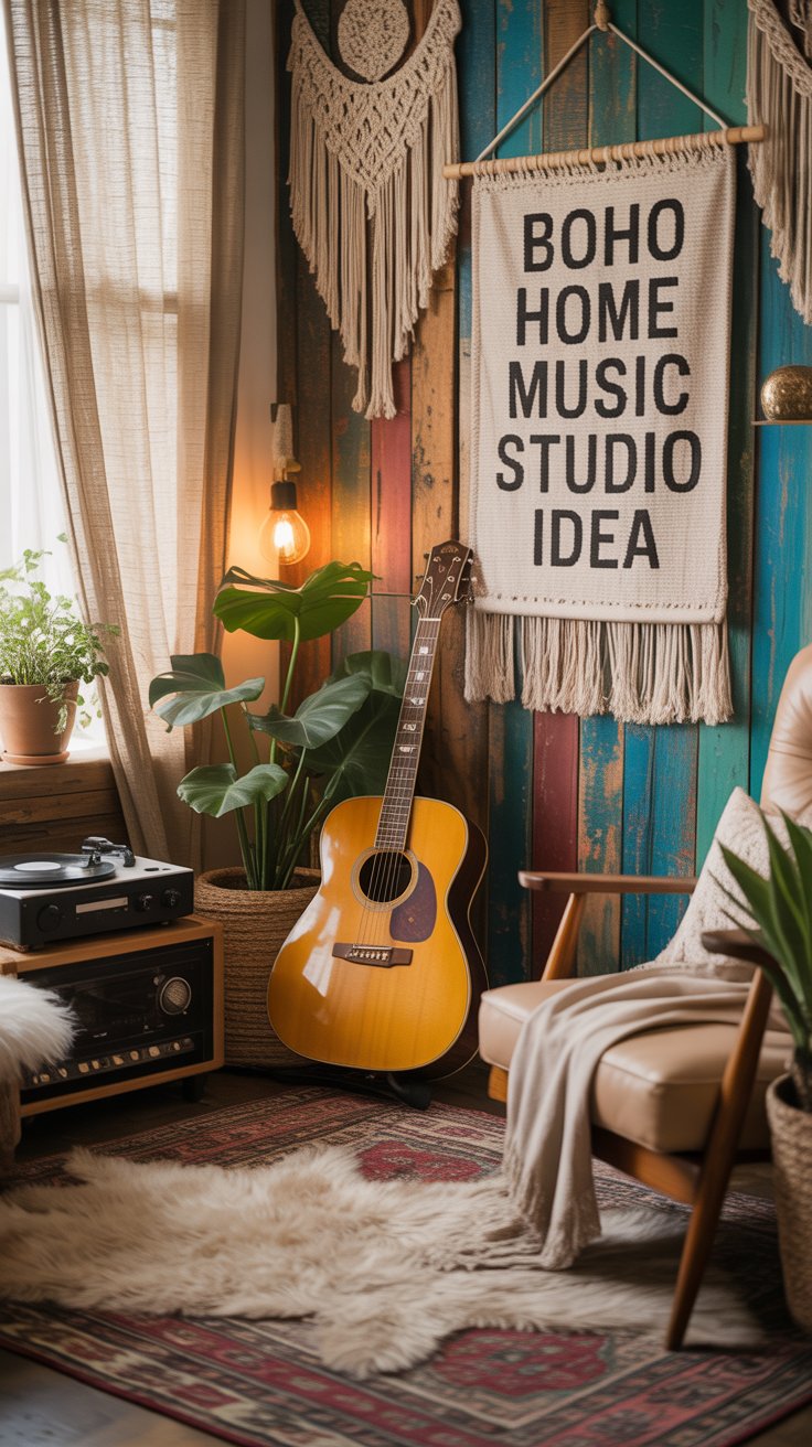 Boho Music Studio Decor Ideas