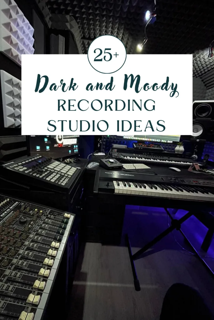 Dark and Moody Recording Studio Aesthetic Ideas - Home Studio Setup