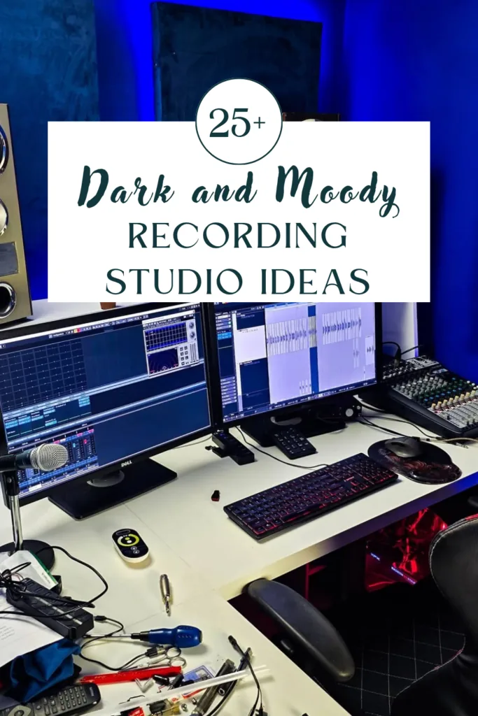 Dark and Moody Recording Studio Aesthetic Ideas - Home Studio Setup