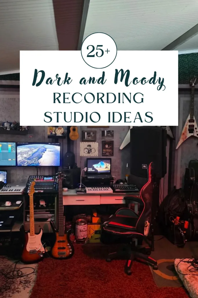 Dark and Moody Recording Studio Aesthetic Ideas - Home Studio Setup