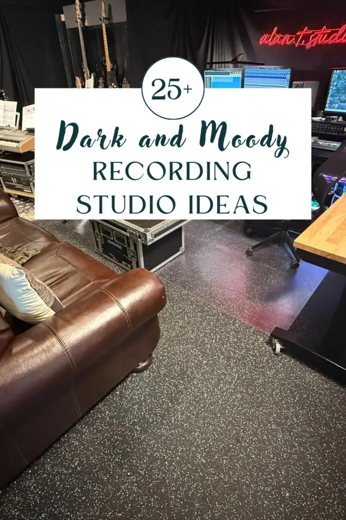 Dark and Moody Recording Studio Aesthetic Ideas - Home Studio Setup