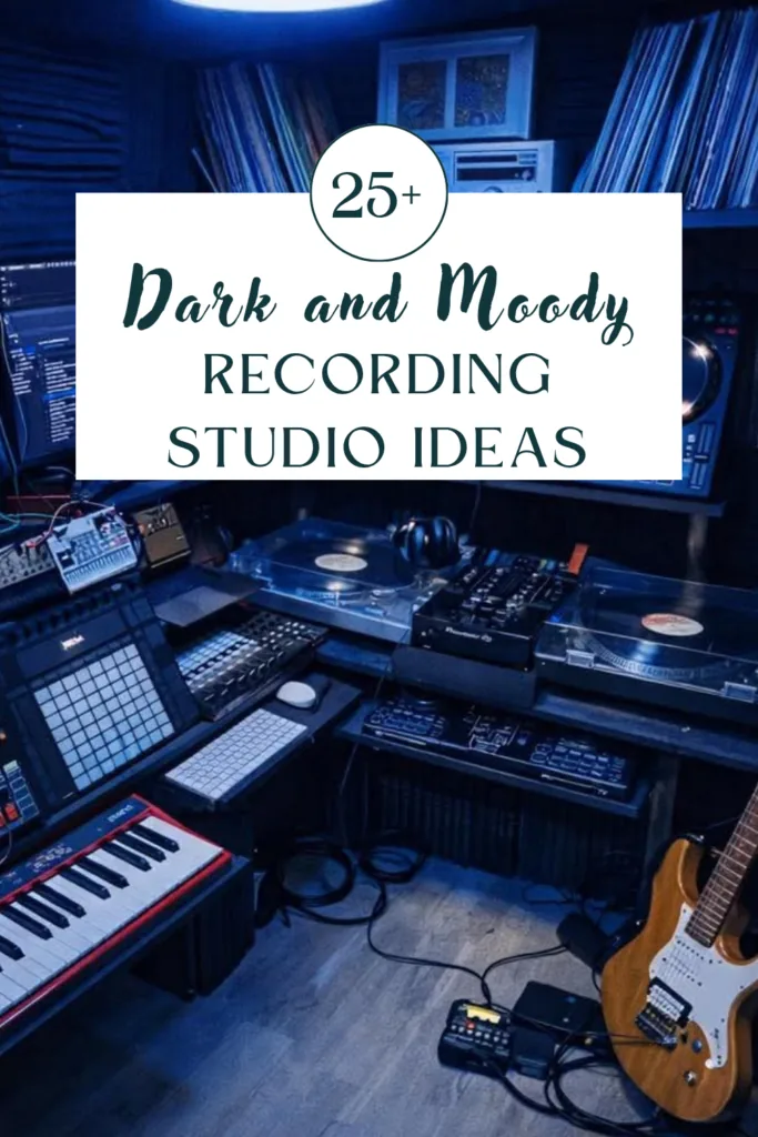 Dark and Moody Recording Studio Aesthetic Ideas - Home Studio Setup