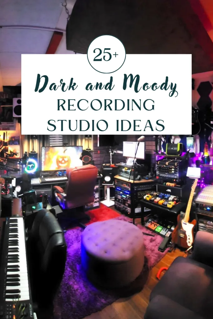 Dark and Moody Recording Studio Aesthetic Ideas - Home Studio Setup