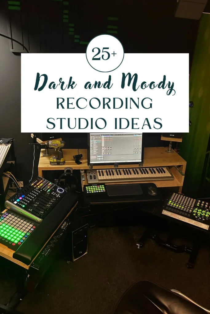 Dark and Moody Recording Studio Aesthetic Ideas - Home Studio Setup