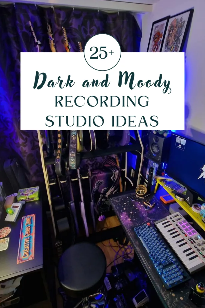 Dark and Moody Recording Studio Aesthetic Ideas - Home Studio Setup