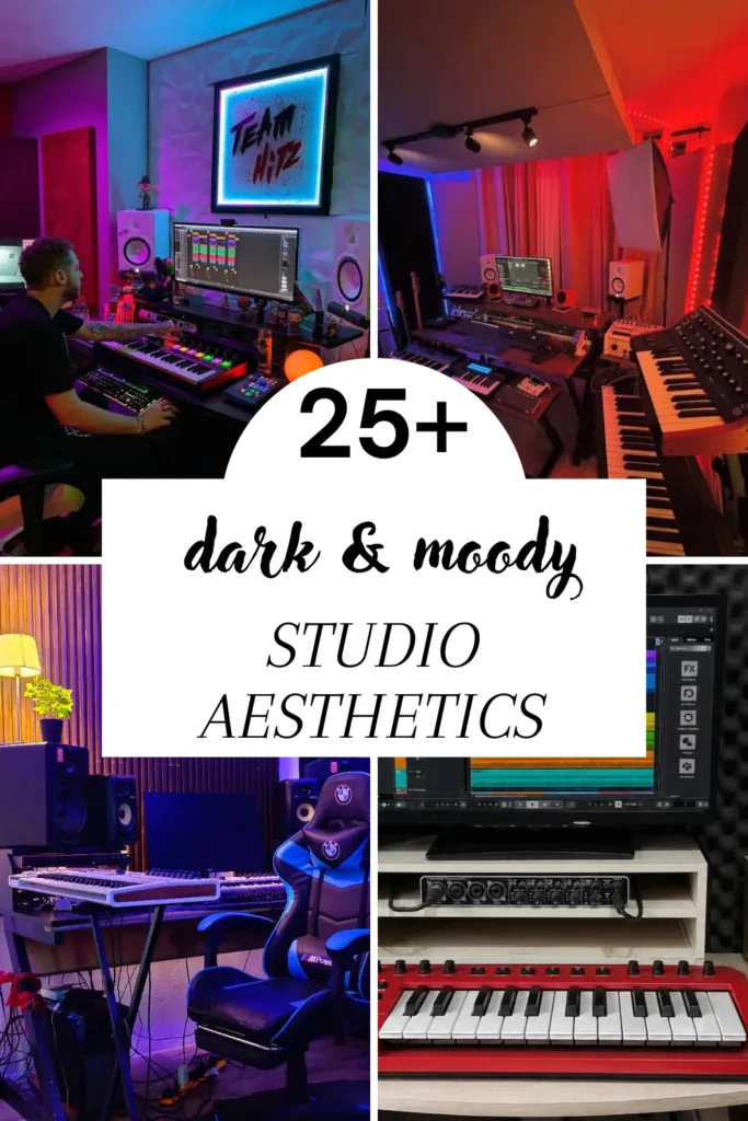 Dark and Moody Recording Studio Aesthetic Ideas - Home Studio Setup
