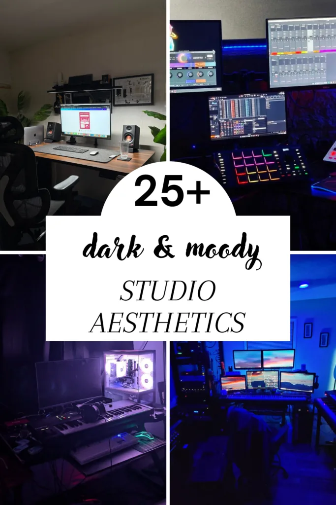 Dark and Moody Recording Studio Aesthetic Ideas - Home Studio Setup
