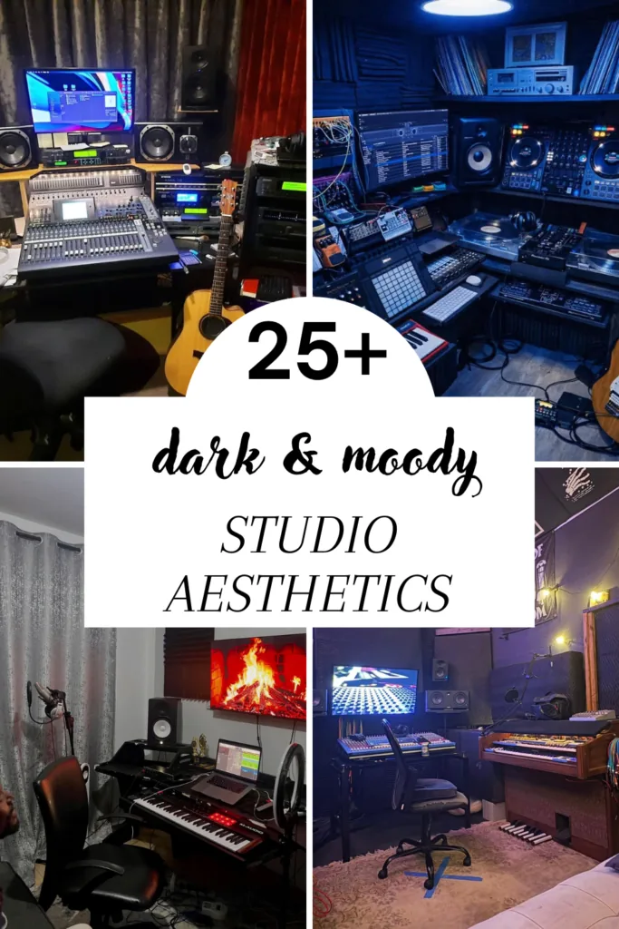 Dark and Moody Recording Studio Aesthetic Ideas - Home Studio Setup