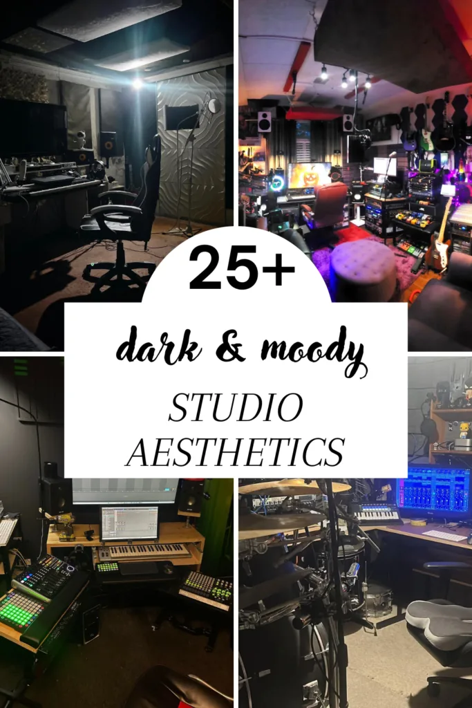 Dark and Moody Recording Studio Aesthetic Ideas - Home Studio Setup