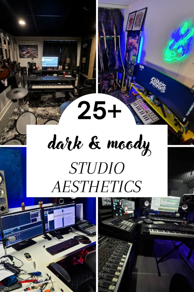 Dark and Moody Recording Studio Aesthetic Ideas - Home Studio Setup