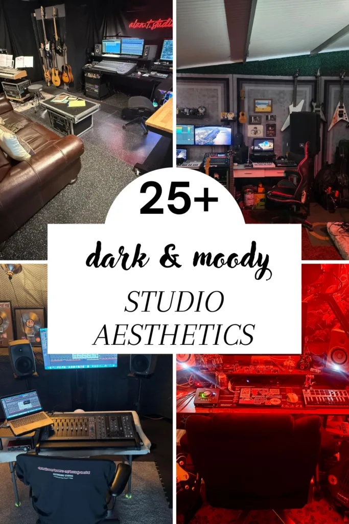 Dark and Moody Recording Studio Aesthetic Ideas - Home Studio Setup