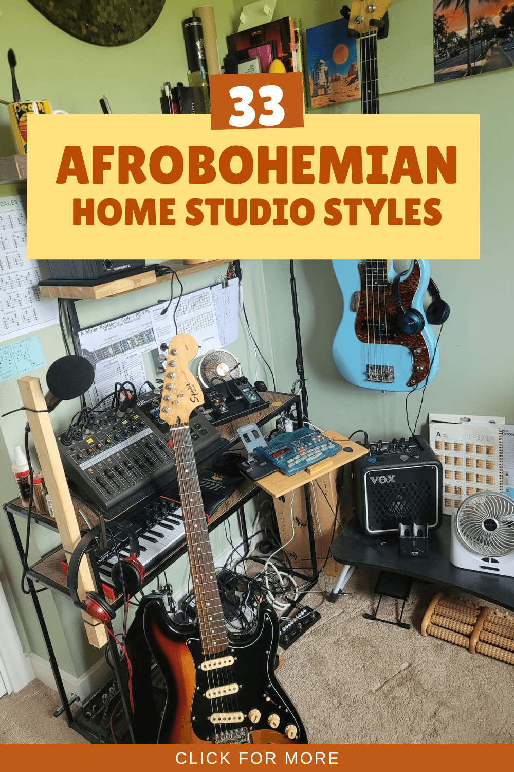 Afrobohemian Home Music Studio Styles - Home Studio Setup