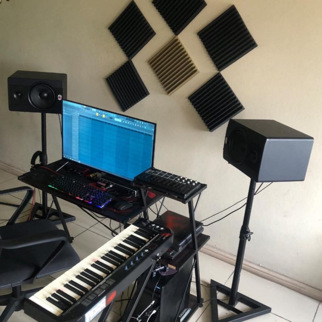 Quiet Wabi-Sabi Recording Space Design aesthetic for a home music studio setup