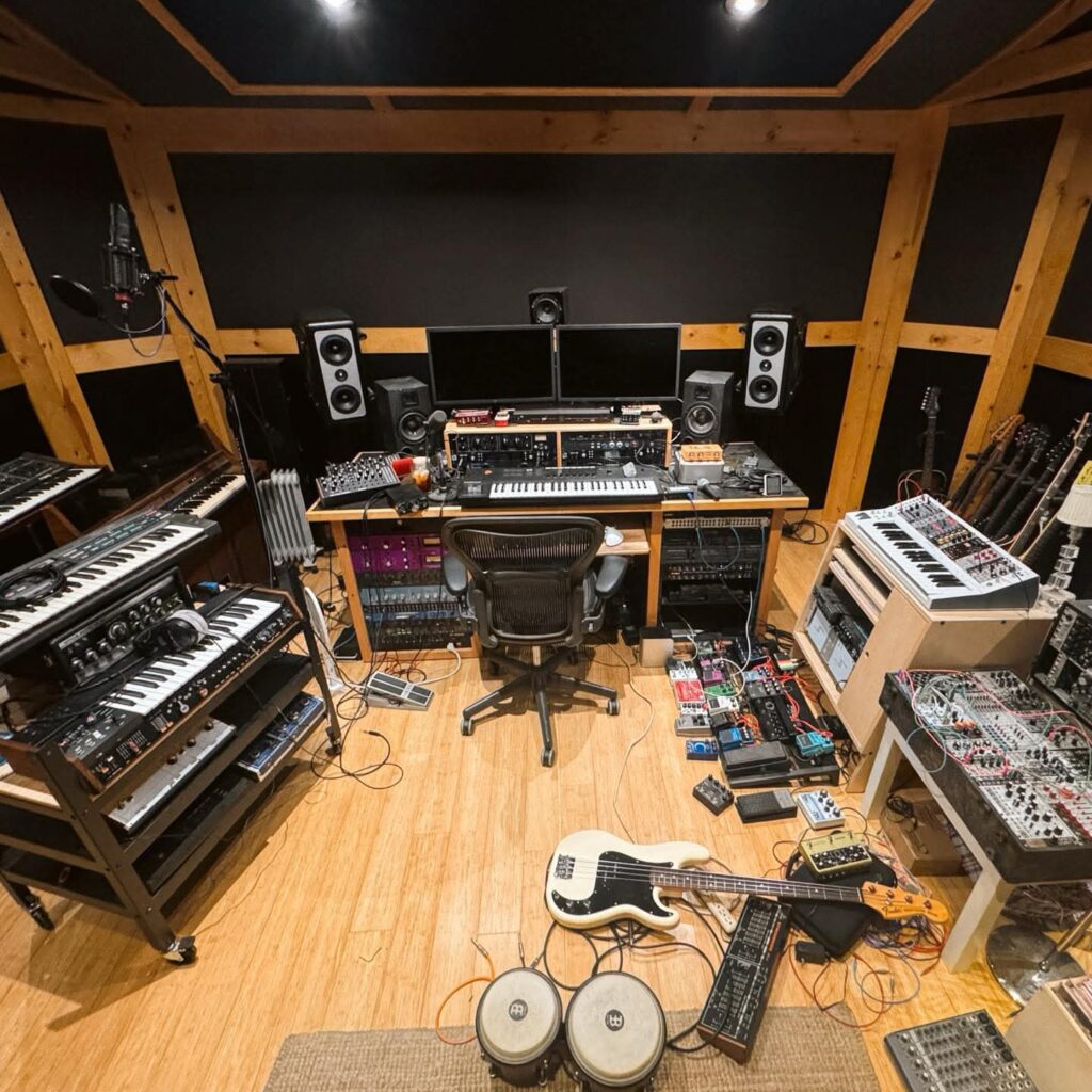 Wabi-Sabi Music Studio for Home Producers aesthetic for a home music studio setup