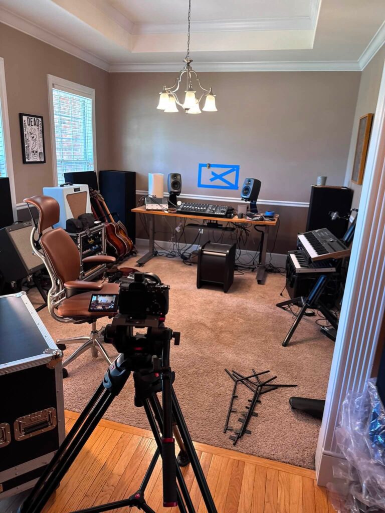 Calm and Quiet Wabi-Sabi Production Room aesthetic for a home music studio setup