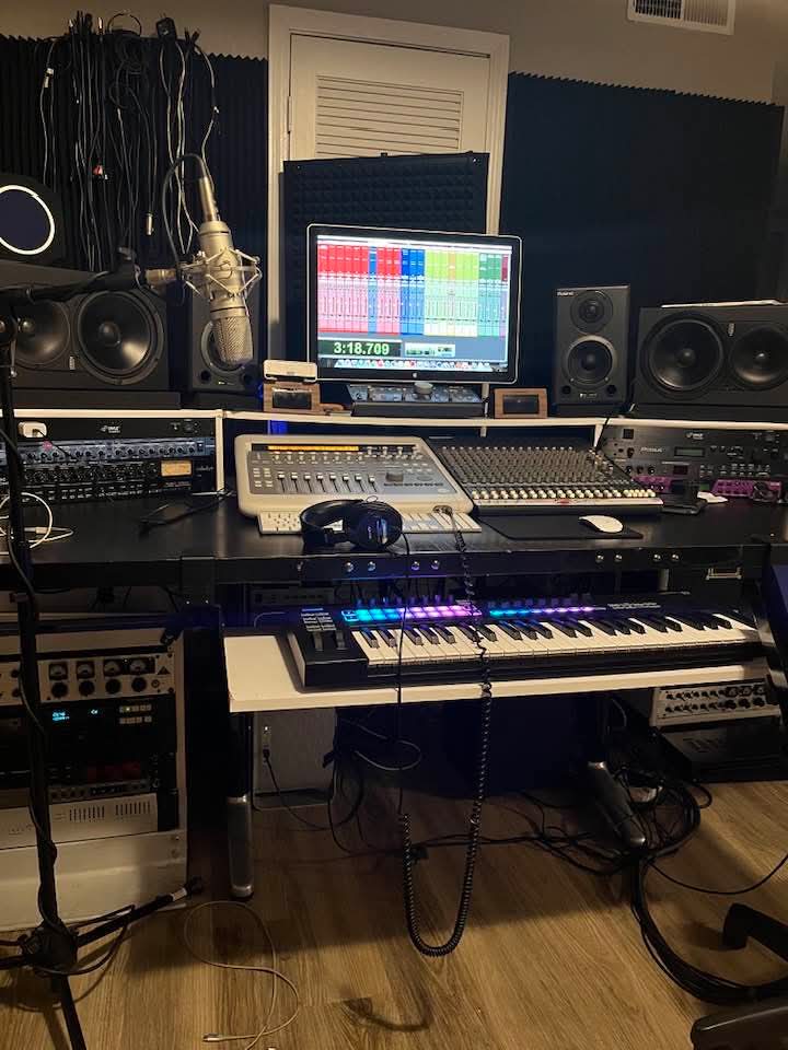 Closet Home Studio Conversion Idea aesthetic for a home music studio setup