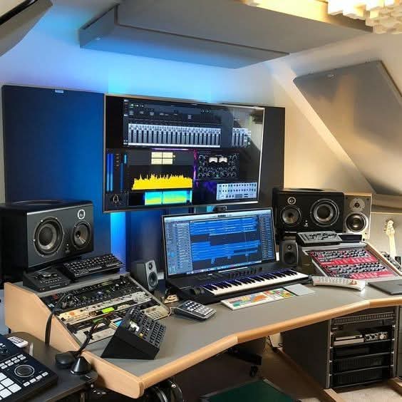 Budget Closet Music Production Studio Ideas aesthetic for a home music studio setup