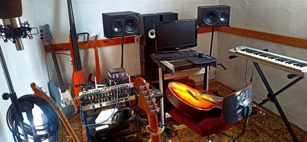Cottagecore Recording Studio Aesthetic aesthetic for a home music studio setup
