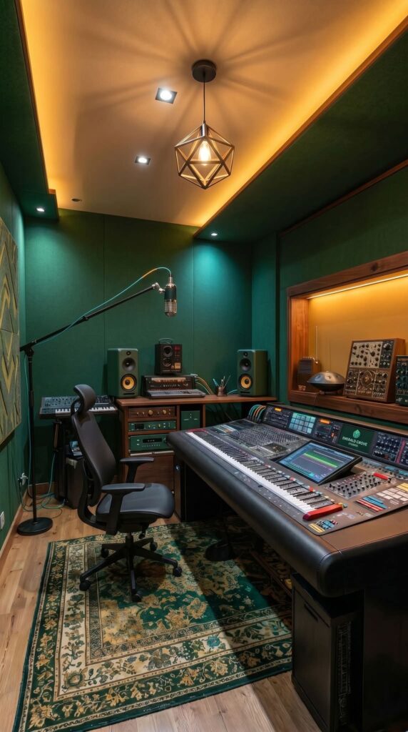 Soft Aesthetic Cottagecore Audio Room aesthetic for a home music studio setup