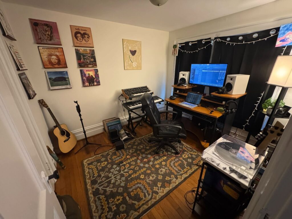 Cottagecore Home Studio for Beginners aesthetic for a home music studio setup
