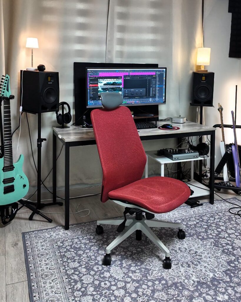 Cottagecore Music Production Desk Ideas aesthetic for a home music studio setup