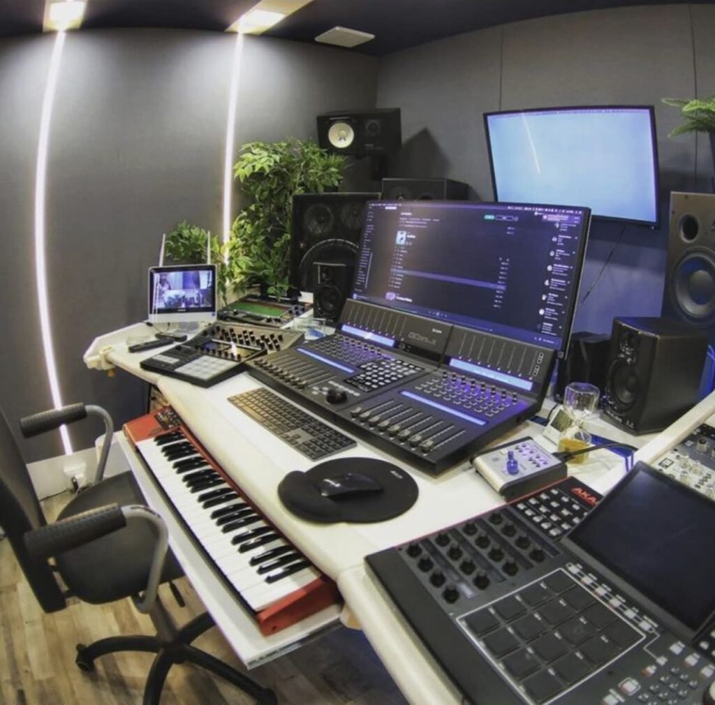 Cottagecore Studio Space for Acoustic Music aesthetic for a home music studio setup