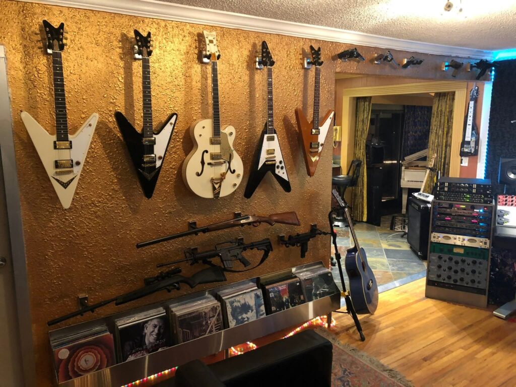 Cultural maximalist home studio design