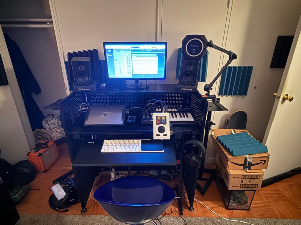Small Space Rental Studio Designs aesthetic for a home music studio setup