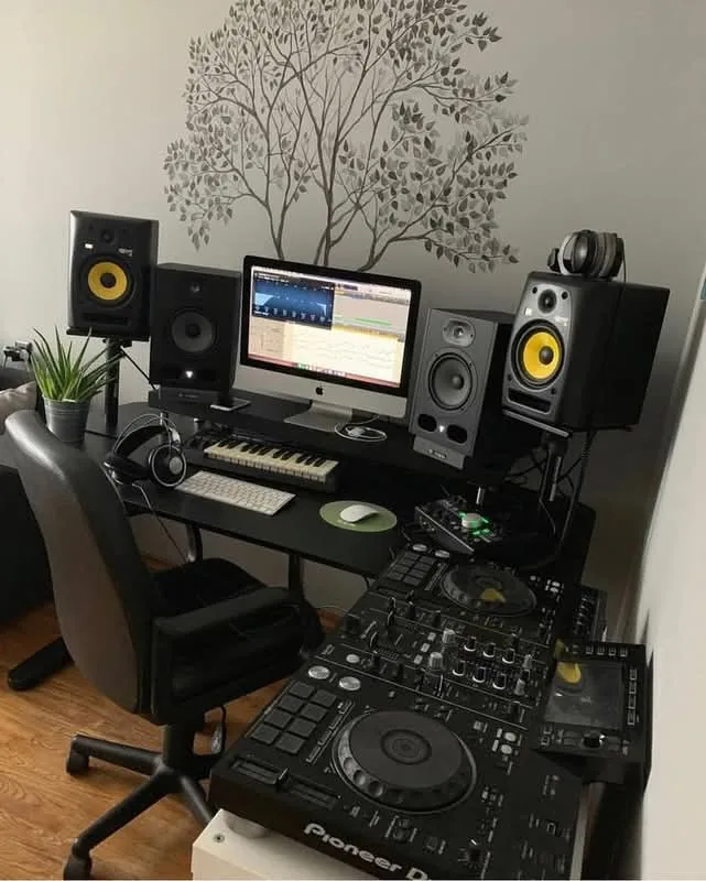 Dark Academia Recording Studio for Small Rooms 16