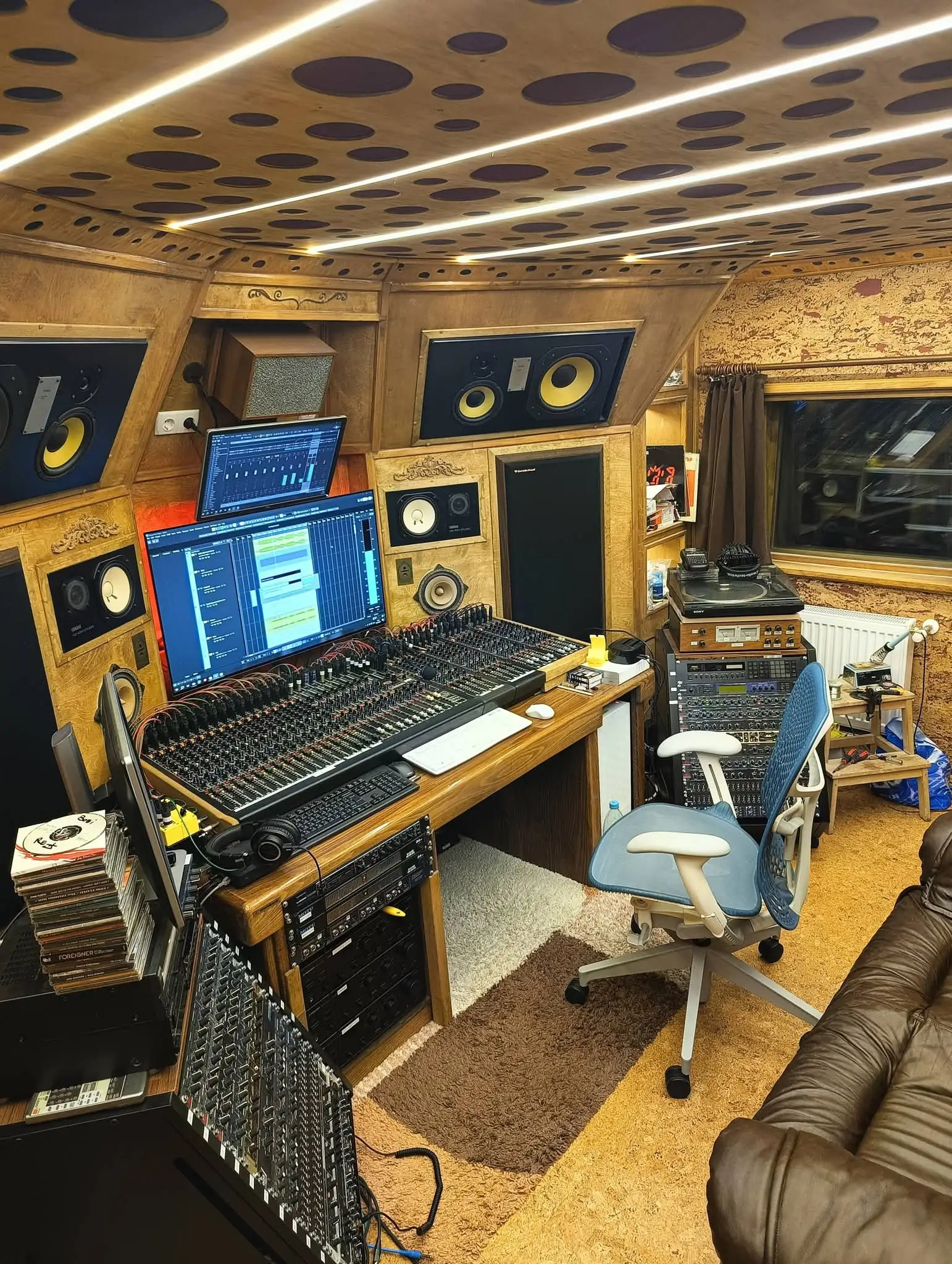Dark Academia Recording Studio for Small Rooms 18