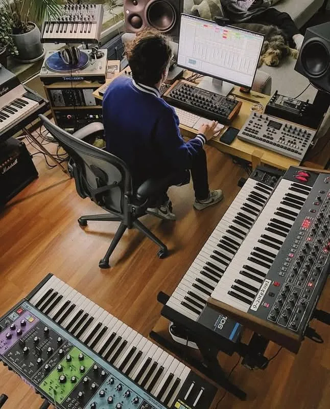 Dark Academia Recording Studio for Small Rooms 19