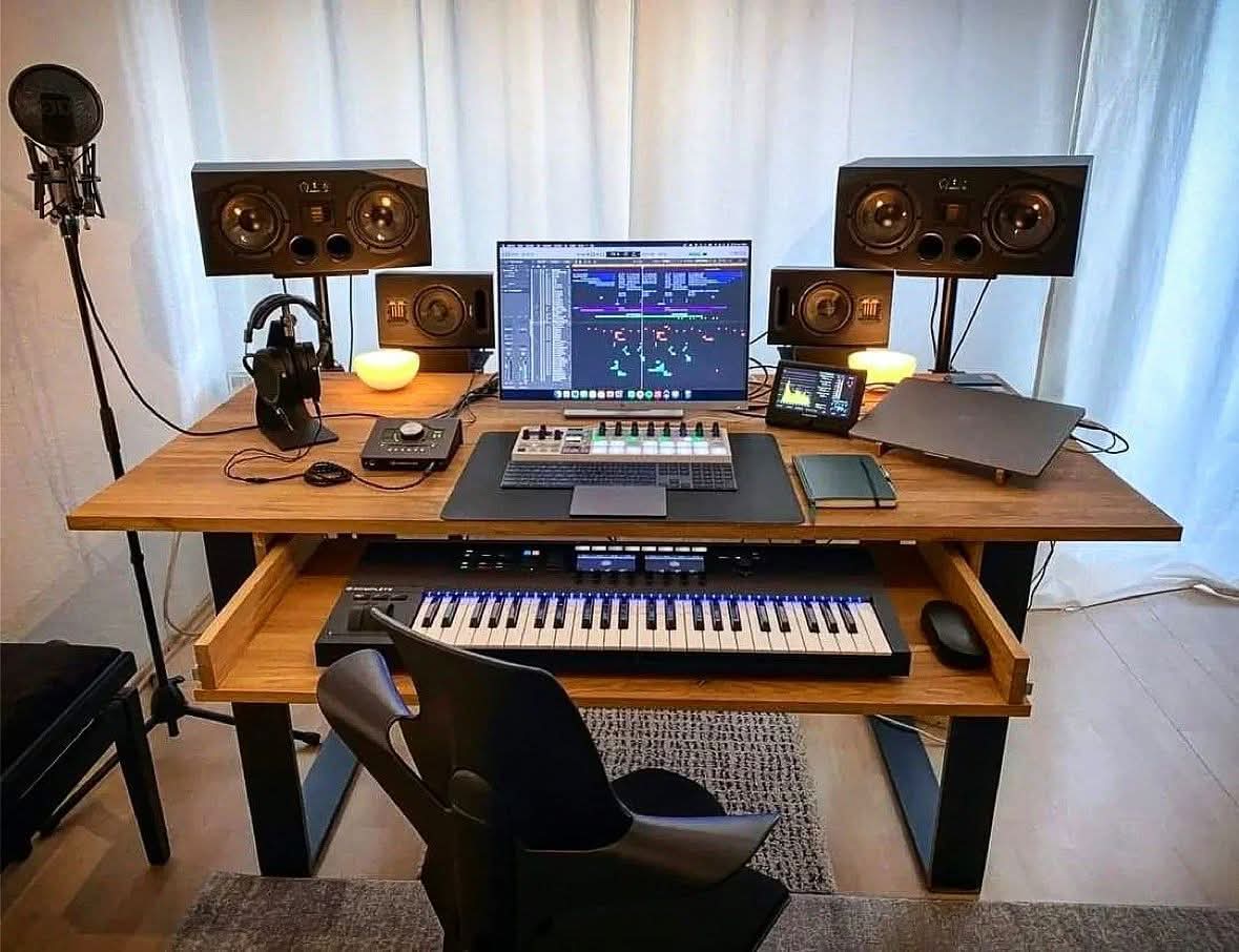 Industrial Home Music Studio Designs23