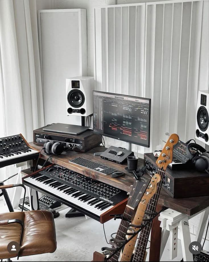 Industrial Home Music Studio Designs24